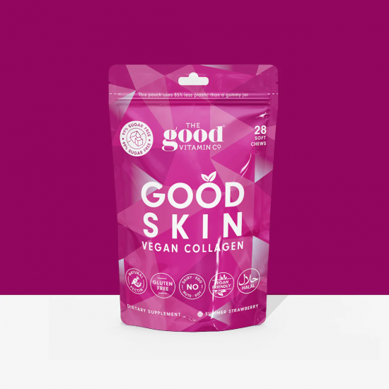 【软糖因自然因素融化不理赔】The Good Vitamin CO Skin Vegan Collagen 植物胶原蛋白玻尿酸玫瑰果精华软糖  浆果味 28粒装 保质期2027.12